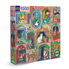 EeBoo 1000 db-os puzzle - Cats in Windows (PZTCIW)