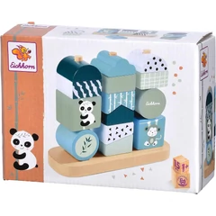 Eichhorn Baby - Fa készségfejlesztő kocka játék - állatok 