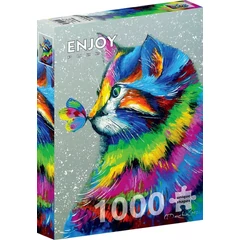 Enjoy 1000 db-os puzzle - Bright Cat and Butterfly (1781)