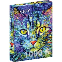 Enjoy 1000 db-os puzzle - Fiona the Stained Glass Cat (2310)