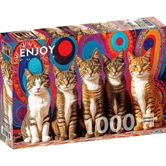 Enjoy 1000 db-os puzzle - Five Cats (2131)
