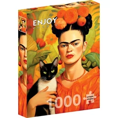 Enjoy 1000 db-os puzzle - Frida Kahlo and Her Cat (2313)