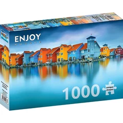 Enjoy 1000 db-os puzzle - Houses on Water, Groningen, Netherlands (2078)
