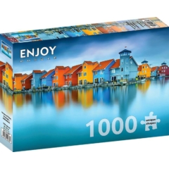 Enjoy 1000 db-os puzzle - Houses on Water, Groningen, Netherlands (2078)