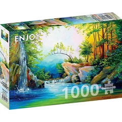 Enjoy 1000 db-os puzzle - In the Woods near the Waterfall (1714)