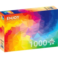 Enjoy 1000 db-os puzzle - Rainbow Gradient Poligonal Swirl (1239)