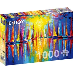 Enjoy 1000 db-os puzzle - Rainbow Sailboats (1732)