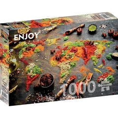 Enjoy 1000 db-os puzzle - World Map in Spices (1461)