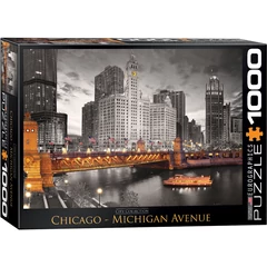 EuroGraphics 1000 db-os puzzle - Chicago, Michigan Avenue (6000-0658)