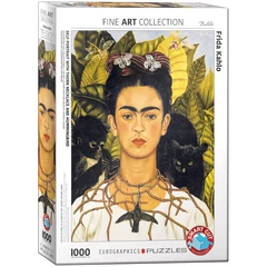 EuroGraphics 1000 db-os puzzle - Self-Portrait with Hummingbirds, Frida Kahlo (6000-0802)
