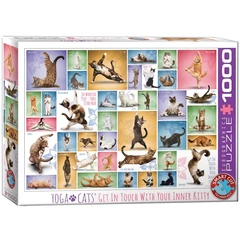 EuroGraphics 1000 db-os puzzle - Yoga Cats (6000-0953)