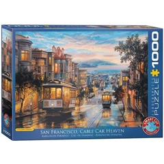 EuroGraphics 1000 db-os puzzle - Cable Car Heaven, San Francisco, Eugene Lushpin (6000-0957)