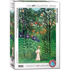 EuroGraphics 1000 db-os puzzle - Woman in an Exotic Forest by Henri Rousseau - Fine Art Collection (6000-5608)