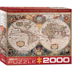EuroGraphics 2000 db-os puzzle - Antique World Map (8220-1997)