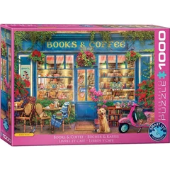 EuroGraphics 1000 db-os puzzle - Books and Coffee (6000-5869)