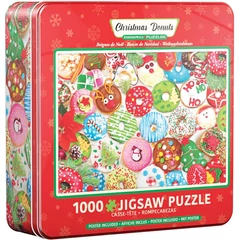 EuroGraphics 1000 db-os puzzle fém dobozban - Christmas Donuts (8051-5660)