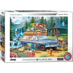 EuroGraphics 1000 db-os puzzle - Jeep - Loading the Wagoneer (6000-5867)