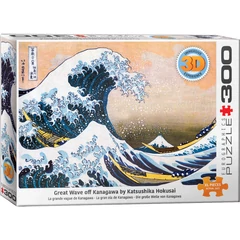 EuroGraphics 300 db-os 3D Lenticular puzzle - Kanagawa von Hokusai (6331-1545)