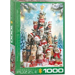 EuroGraphics 1000 db-os puzzle - Christmas Tree Cats (6000-6072)
