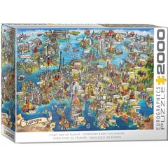 EuroGraphics 2000db-os puzzle - Crazy Map of Europe (8220-6129)