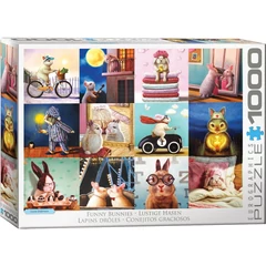 EuroGraphics 1000 db-os puzzle - Funny Bunnies, Lucia Heffernan (6000-5693)