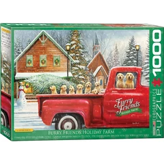 EuroGraphics 1000 db-os puzzle - Furry Friends Holiday Farm, Kevin Daniel (6000-5575)