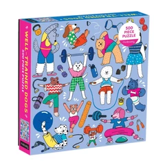 Galison 500 db-os puzzle - Mudpuppy - Well-Trained Dogs (72498)