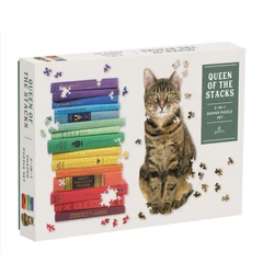Galison 625 db-os 2-in-1 shaped puzzle - Queen of the Stacks (60136)