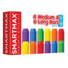 SmartMax Xtension Set - 6 rövid és 6 hosszú rúd - mágneses építőjáték (SMX105)