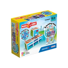 Geomag Magicube Printed Közlekedés 7 db-os mágneses építőjáték készlet (GMG00122)