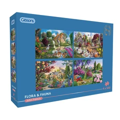 Gibsons 4x500 db-os puzzle - Flora and Fauna (G5025)