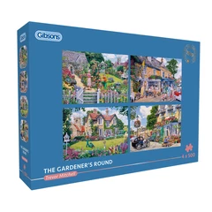 Gibsons 4x500 db-os puzzle - The Gardeners Round (G5047)