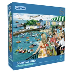 Gibsons 1000 db-os puzzle - Dining at Tenby (G6438)