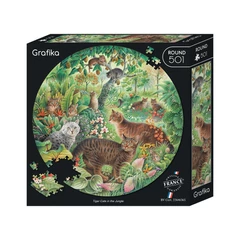 Grafika Art 501 db-os kör puzzle - Tiger Cats in the Jungle (33777)