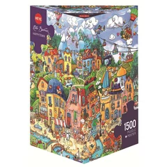 Heye 1500 db-os Triangular puzzle - Happytown, Berman (29744)
