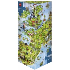 Heye 4000 db-os Triangular puzzle - United Dragons of Europe, Degano (8854)