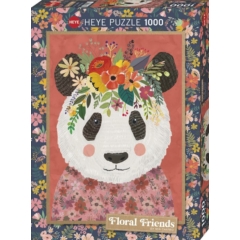 Heye 1000 db-os puzzle - Floral Friends - Cuddly Panda (29954)