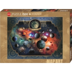 Heye 1500 db-os puzzle - Map Art - Space World, Sanchez (30001)