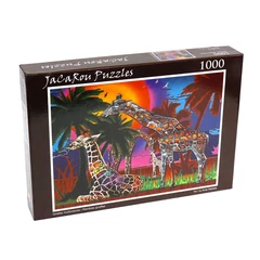 JaCaRou 1000 db-os puzzle - Rainbow Giraffes (JP-GM100019)