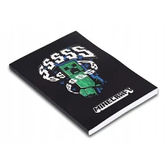 Minecraft A5 vonalas füzet - Fekete