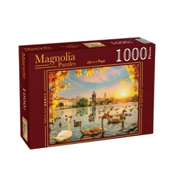 Magnolia 1000 db-os puzzle - Swans near Charles Bridge (3504)