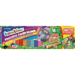 Bambino 18 színű gyurma - 2 db csillámos (001895)