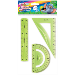 Bambino 3 db-os flexibilis vonalzó szett - 15 cm - zöld (003134)
