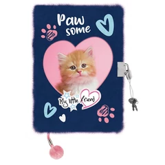 My little friend cicás szőrmés kulcsos napló - A/5 - 96 lapos - Ginger Kitty