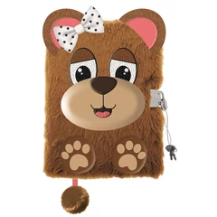 My little friend 3D szőrmés kulcsos napló - A/5 - 96 lapos - Maci