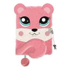 My little friend 3D szőrmés kulcsos napló - A/5 - 96 lapos - Mókus