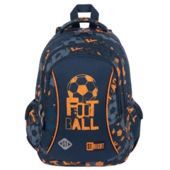Majewski - St.Right - Focis hátizsák, iskolatáska mellpánttal - 3 rekeszes - Soccer Balls (653278)