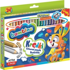 Bambino 24 db-os színes ceruza készlet hegyezővel