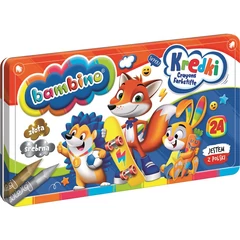 Bambino 24 színű zsírkréta - fém dobozban