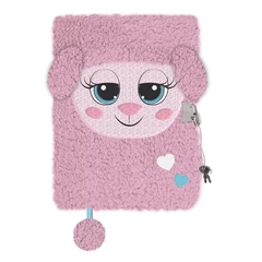 Bárányos szőrmés kulcsos napló - A/5 - 96 lapos